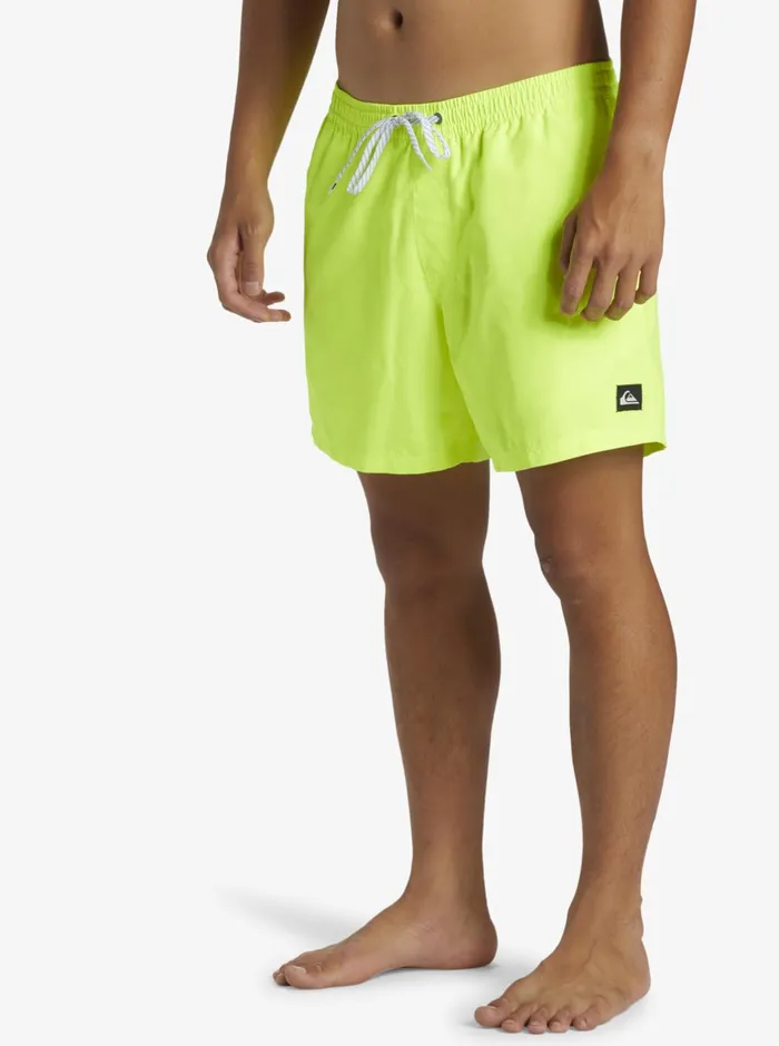 Boardshorts Men Quiksilver Everyday Solid Volley 15034 Elastic Waist Shorts Safety Yellow Boardshorts Men Quiksilver Everyday Solid Volley 15034 Elastic Waist Shorts Safety Yellow