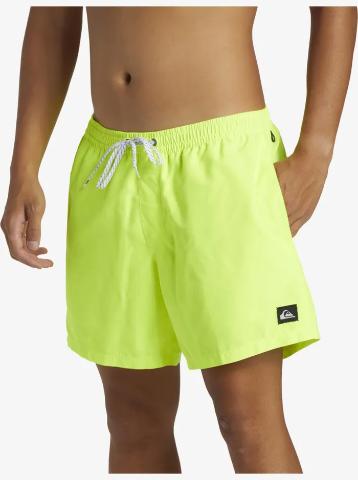 Boardshorts Men Quiksilver Everyday Solid Volley 15034 Elastic Waist Shorts Safety Yellow Boardshorts Men Quiksilver Everyday Solid Volley 15034 Elastic Waist Shorts Safety Yellow