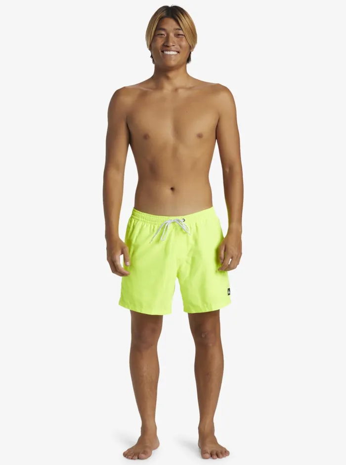Boardshorts Men Quiksilver Everyday Solid Volley 15034 Elastic Waist Shorts Safety Yellow Boardshorts Men Quiksilver Everyday Solid Volley 15034 Elastic Waist Shorts Safety Yellow
