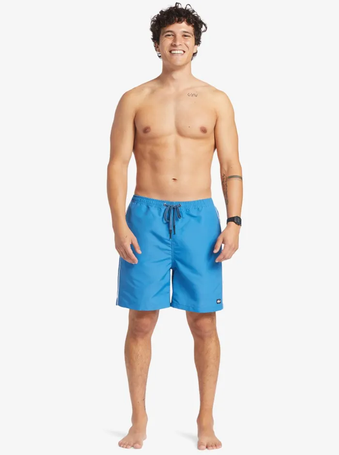 Boardshorts Men Quiksilver Flight Volley 18034 Elastic Waist Shorts Deep Water Boardshorts Men Quiksilver Flight Volley 18034 Elastic Waist Shorts Deep Water
