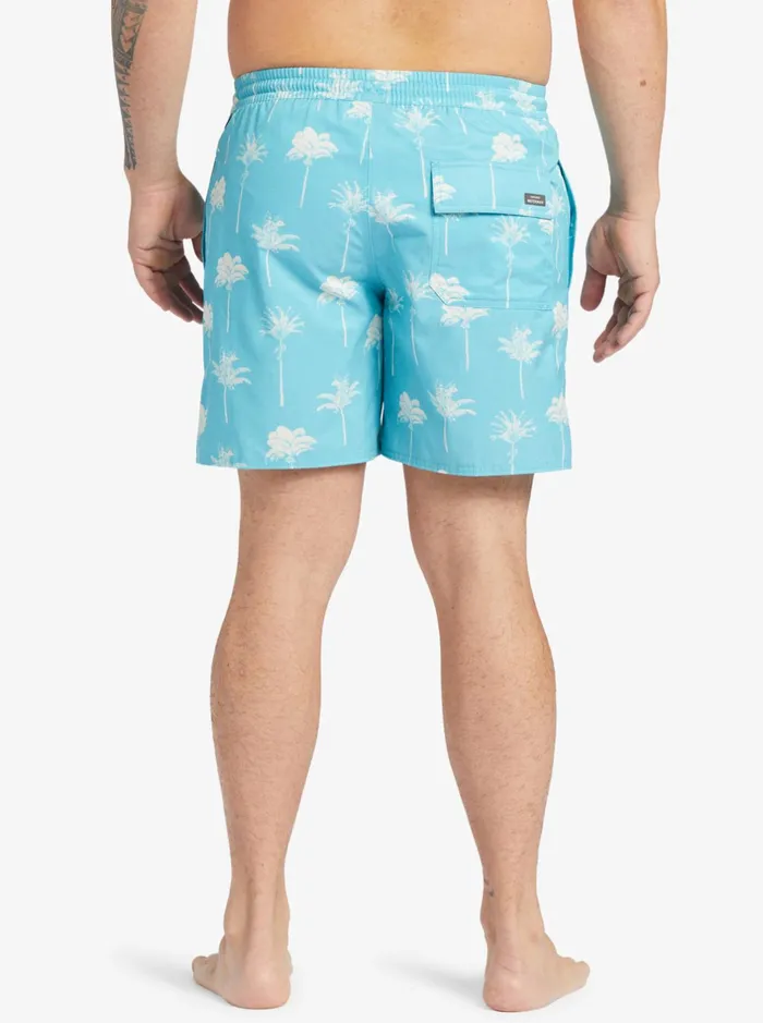 Boardshorts Men Quiksilver Waterman Cliffside 17034 Elastic Waist Shorts Scuba Blue Amazed Palm Boardshorts Men Quiksilver Waterman Cliffside 17034 Elastic Waist Shorts Scuba Blue Amazed Palm