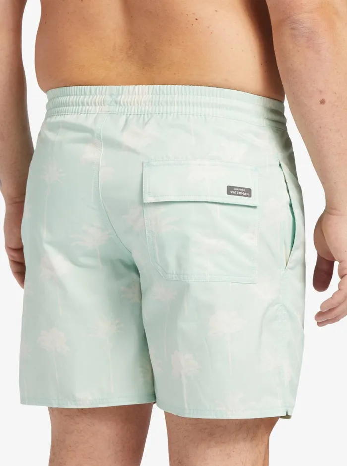 Boardshorts Men Quiksilver Waterman Cliffside 17034 Elastic Waist Shorts Subtle Green Amazed Palm Boardshorts Men Quiksilver Waterman Cliffside 17034 Elastic Waist Shorts Subtle Green Amazed Palm