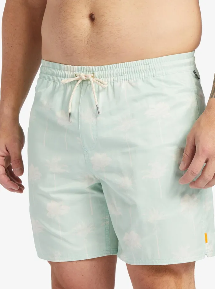 Boardshorts Men Quiksilver Waterman Cliffside 17034 Elastic Waist Shorts Subtle Green Amazed Palm Boardshorts Men Quiksilver Waterman Cliffside 17034 Elastic Waist Shorts Subtle Green Amazed Palm