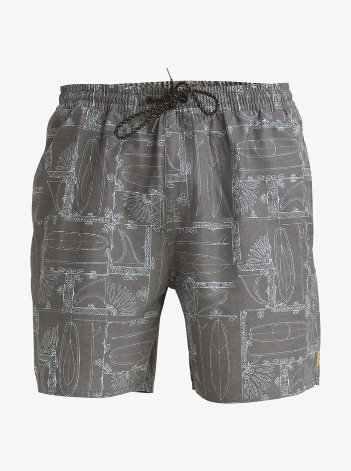 Boardshorts Men Quiksilver Waterman Longboard Volley 17034 Elastic Waist Shorts Black Longboard Boardshorts Men Quiksilver Waterman Longboard Volley 17034 Elastic Waist Shorts Black Longboard