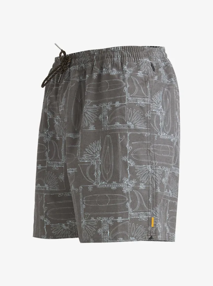 Boardshorts Men Quiksilver Waterman Longboard Volley 17034 Elastic Waist Shorts Black Longboard Boardshorts Men Quiksilver Waterman Longboard Volley 17034 Elastic Waist Shorts Black Longboard