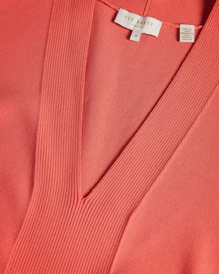Bodycon VNeck Dress Coral Women Ted Baker Dresses Bodycon VNeck Dress Coral Women Ted Baker Dresses