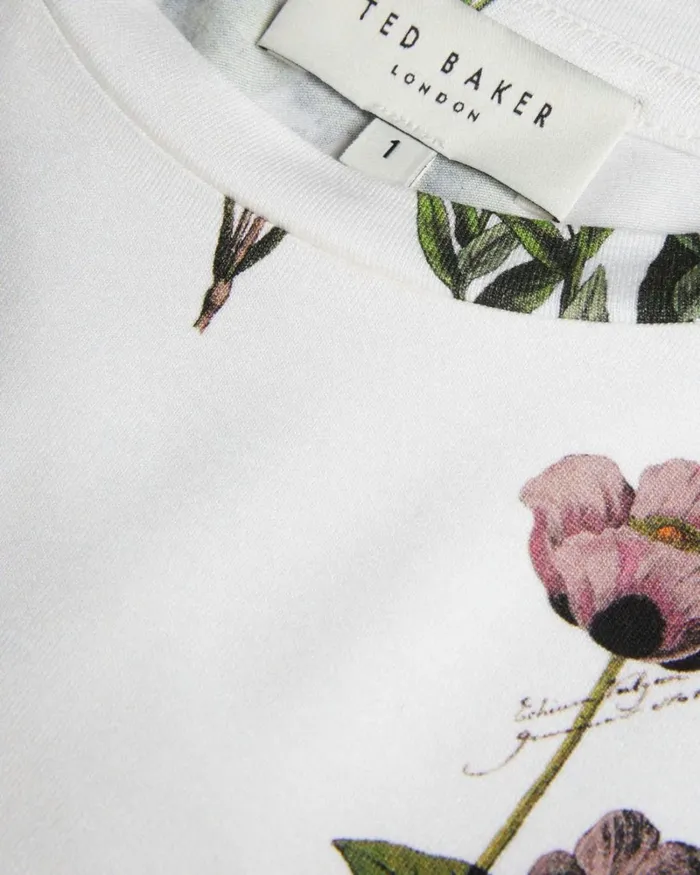 Botanical Bouquet Print TShirt White Women Ted Baker Clothing