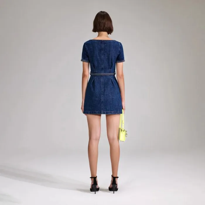 Bottoms Woman SelfPortrait Denim High Rise Short Bottoms Woman SelfPortrait Denim High Rise Short