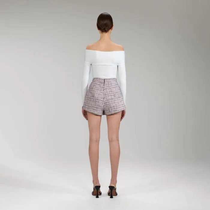 Bottoms Woman SelfPortrait Houndstooth Mini Skirt Bottoms Woman SelfPortrait Houndstooth Mini Skirt