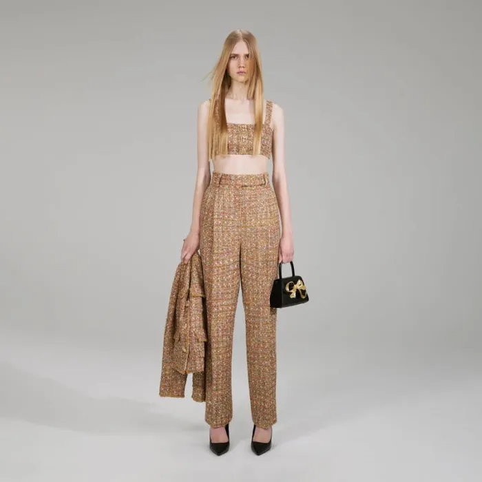 Bottoms Woman SelfPortrait Houndstooth Trousers Bottoms Woman SelfPortrait Houndstooth Trousers