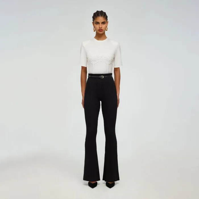 Bottoms Woman SelfPortrait Houndstooth Trousers Bottoms Woman SelfPortrait Houndstooth Trousers