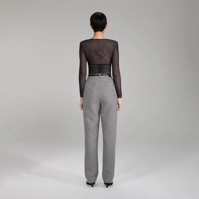 Bottoms Woman SelfPortrait Houndstooth Trousers Bottoms Woman SelfPortrait Houndstooth Trousers