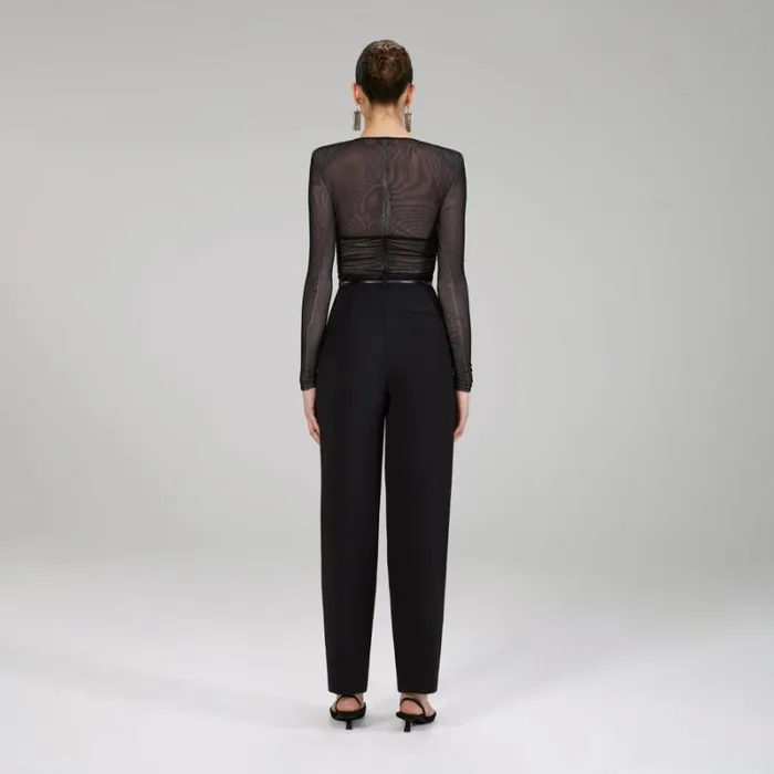 Bottoms Woman SelfPortrait Houndstooth Trousers Bottoms Woman SelfPortrait Houndstooth Trousers