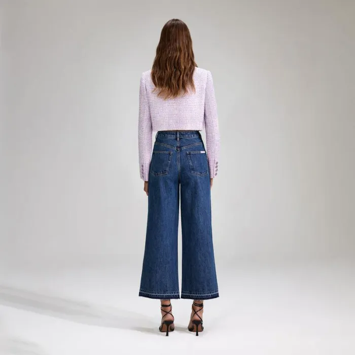 Bottoms Woman SelfPortrait Lilac Boucle Mini Skirt Bottoms Woman SelfPortrait Lilac Boucle Mini Skirt
