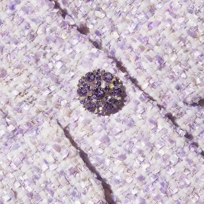 Bottoms Woman SelfPortrait Lilac Boucle Mini Skirt Bottoms Woman SelfPortrait Lilac Boucle Mini Skirt
