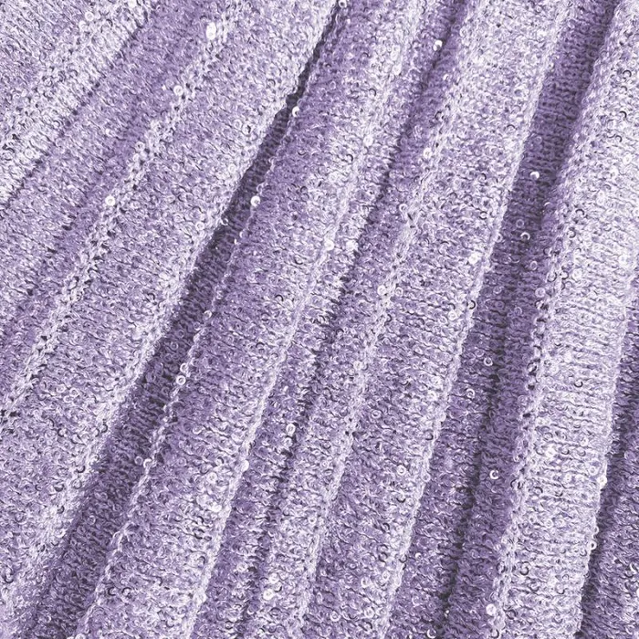 Bottoms Woman SelfPortrait Lilac Sequin Pleated Knit Skirt Bottoms Woman SelfPortrait Lilac Sequin Pleated Knit Skirt