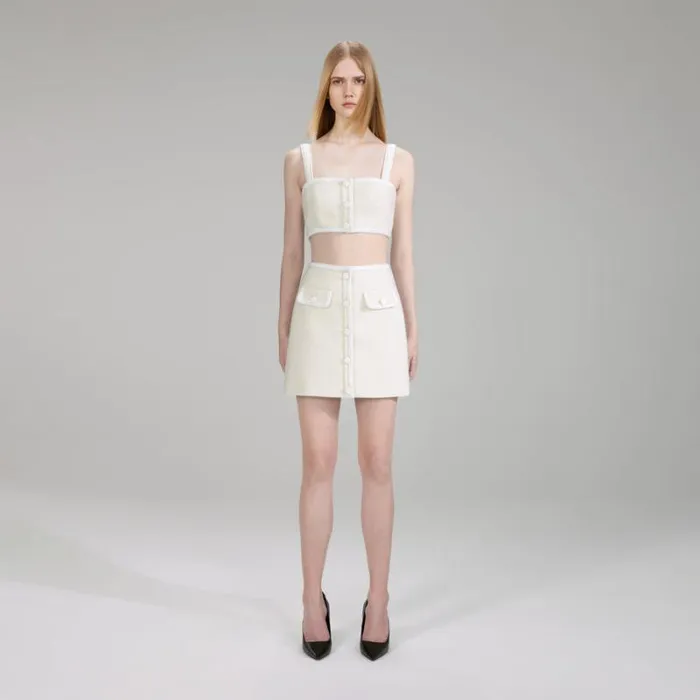 Bottoms Woman SelfPortrait Metallic Boucl Mini Skirt Bottoms Woman SelfPortrait Metallic Boucl Mini Skirt