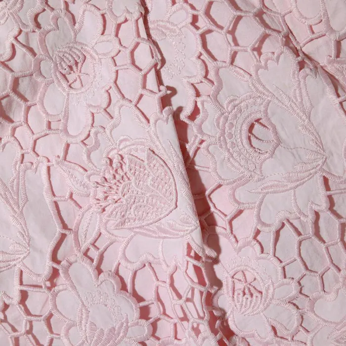 Bottoms Woman SelfPortrait Pink 3D Cotton Lace Shorts Bottoms Woman SelfPortrait Pink 3D Cotton Lace Shorts