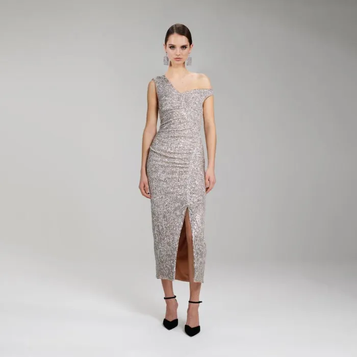 Bottoms Woman SelfPortrait Stretch Sequin Maxi Skirt Bottoms Woman SelfPortrait Stretch Sequin Maxi Skirt
