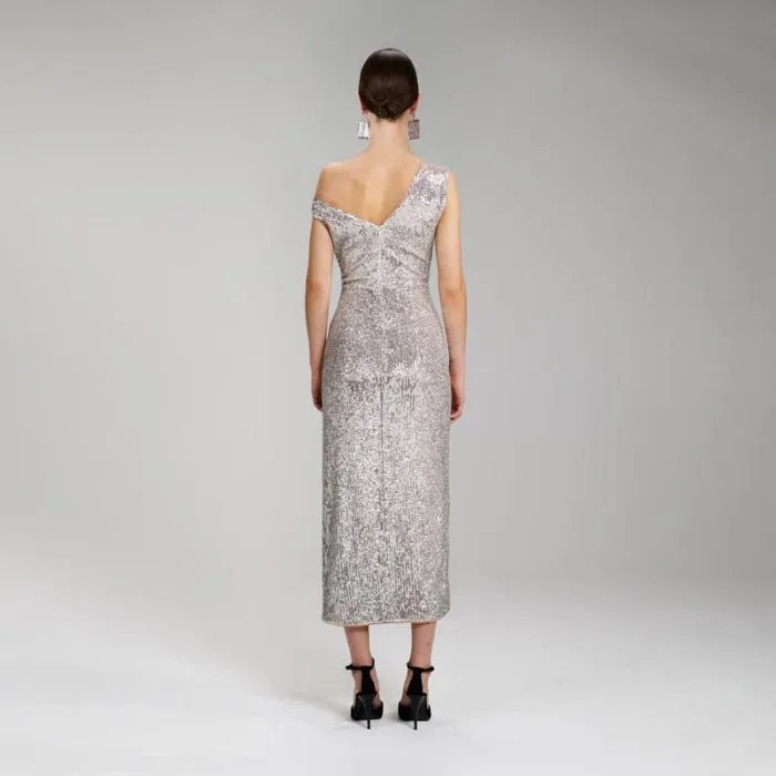 Bottoms Woman SelfPortrait Stretch Sequin Maxi Skirt Bottoms Woman SelfPortrait Stretch Sequin Maxi Skirt