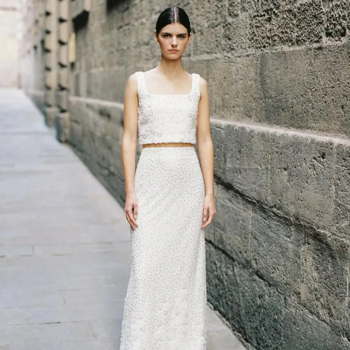 Bottoms Woman SelfPortrait White Beaded Sequin Maxi Skirt Bottoms Woman SelfPortrait White Beaded Sequin Maxi Skirt