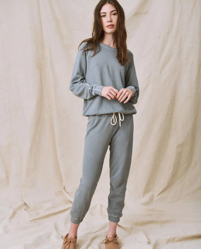 Bottoms Women039s The Great The Cropped Sweatpant Dusty Blue