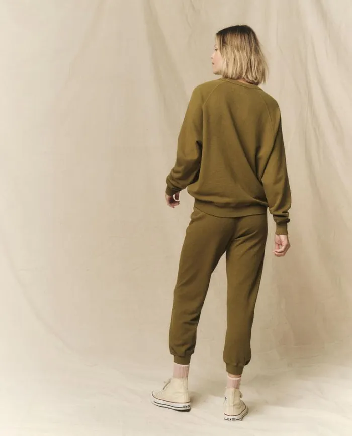 Bottoms Women039s The Great The Cropped Sweatpant Fir Green