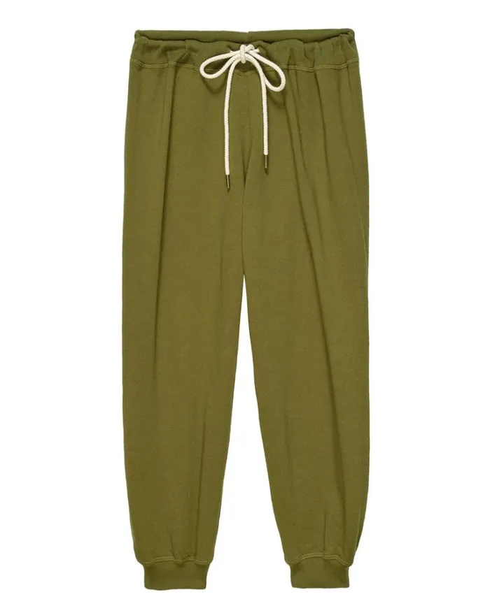 Bottoms Women039s The Great The Cropped Sweatpant Fir Green