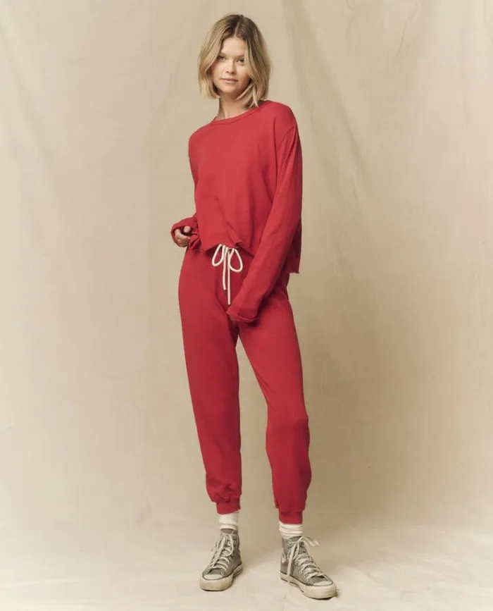 Bottoms Women039s The Great The Cropped Sweatpant Gemstone
