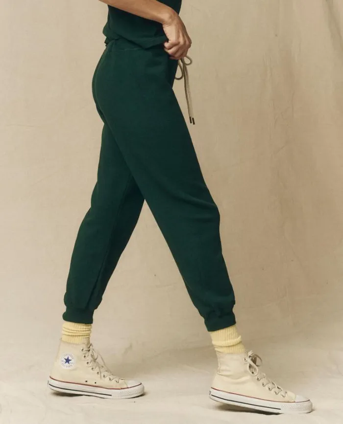 Bottoms Women039s The Great The Cropped Sweatpant Green Grove