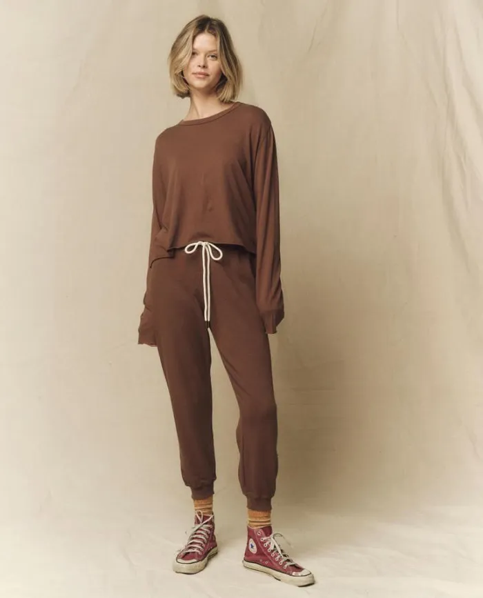 Bottoms Women039s The Great The Cropped Sweatpant Hickory