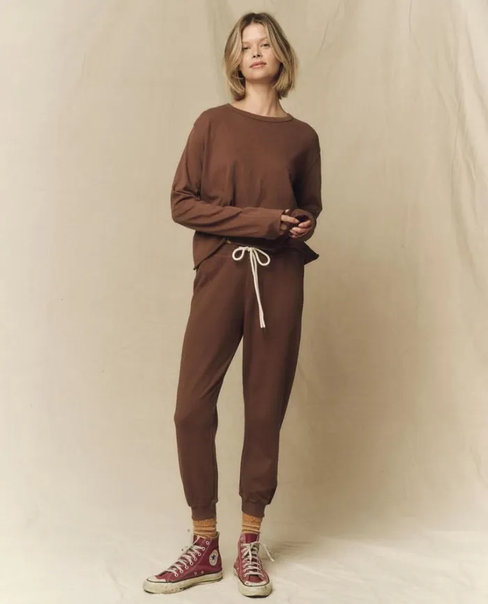 Bottoms Women039s The Great The Cropped Sweatpant Hickory