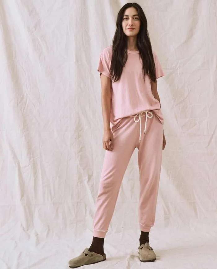 Bottoms Women039s The Great The Cropped Sweatpant Pale Blush