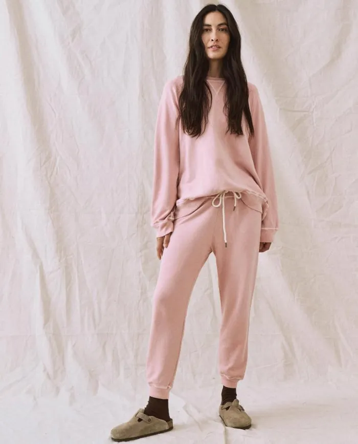 Bottoms Women039s The Great The Cropped Sweatpant Pale Blush