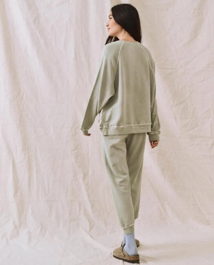 Bottoms Women039s The Great The Cropped Sweatpant Seafoam