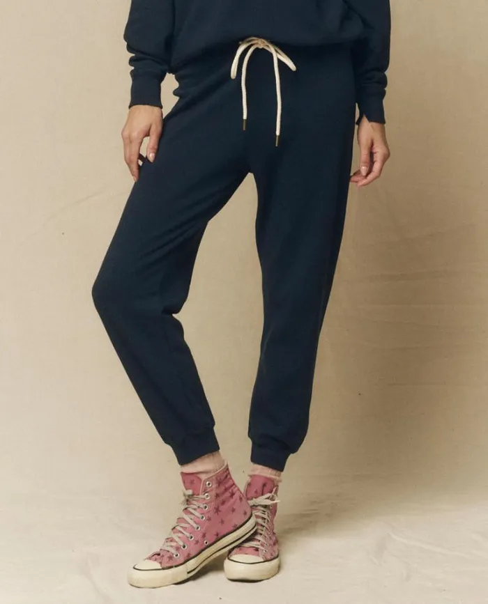 Bottoms Women039s The Great The Cropped Sweatpant True Navy