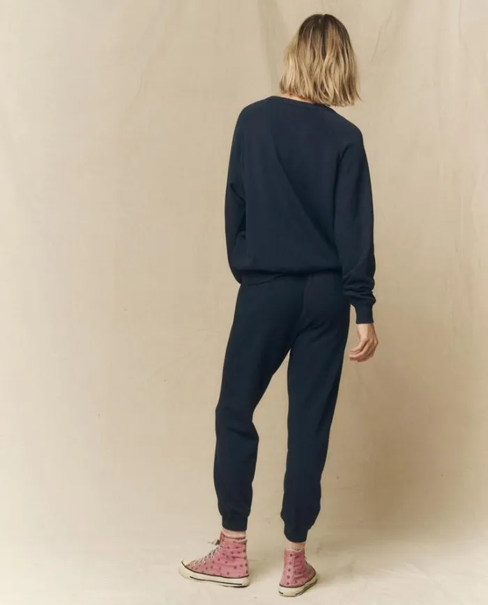 Bottoms Women039s The Great The Cropped Sweatpant True Navy