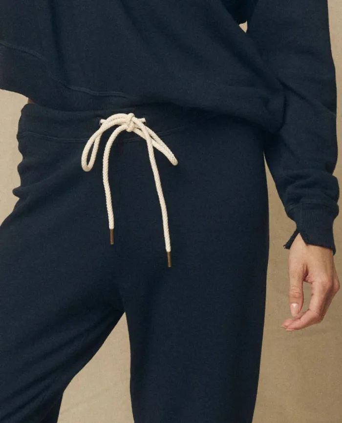 Bottoms Women039s The Great The Cropped Sweatpant True Navy