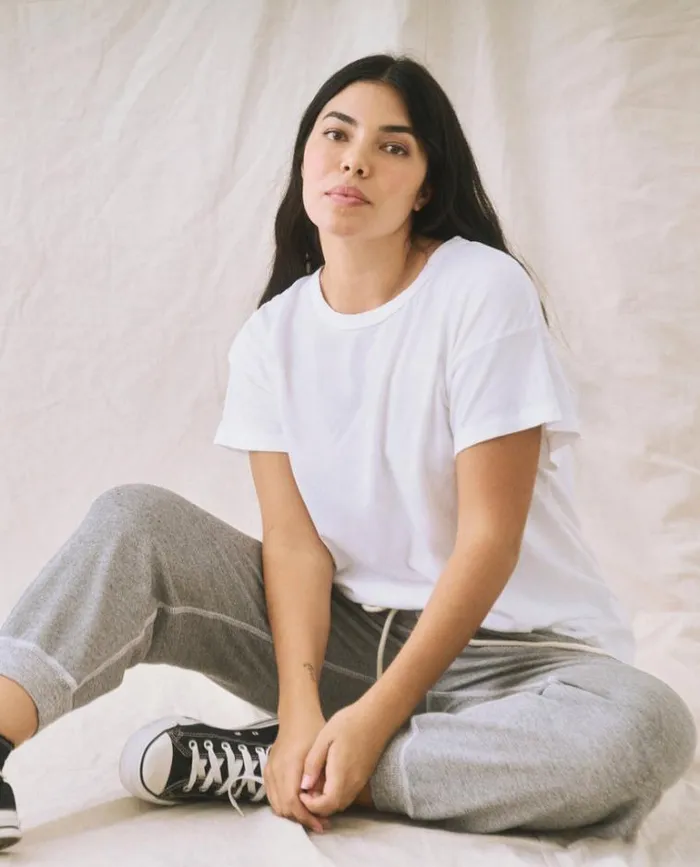 Bottoms Women039s The Great The Cropped Sweatpant Varsity Grey