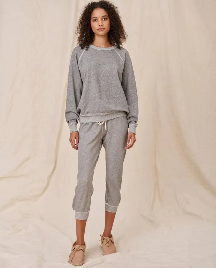 Bottoms Women039s The Great The Cropped Sweatpant Varsity Grey