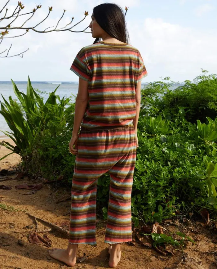 Bottoms Women039s The Great The Jersey Crop Army Surf Stripe