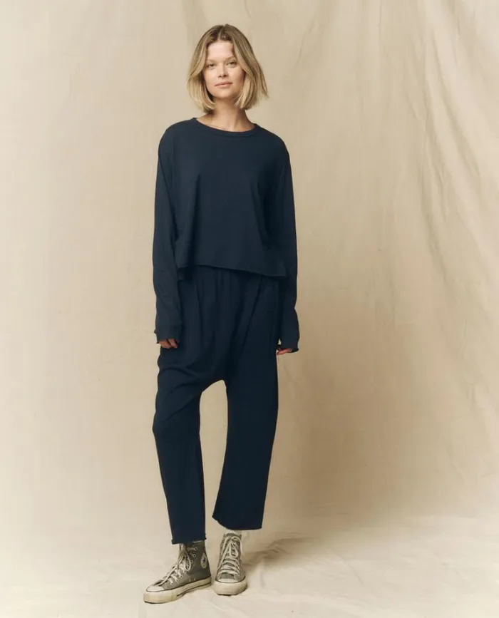 Bottoms Women039s The Great The Jersey Crop True Navy