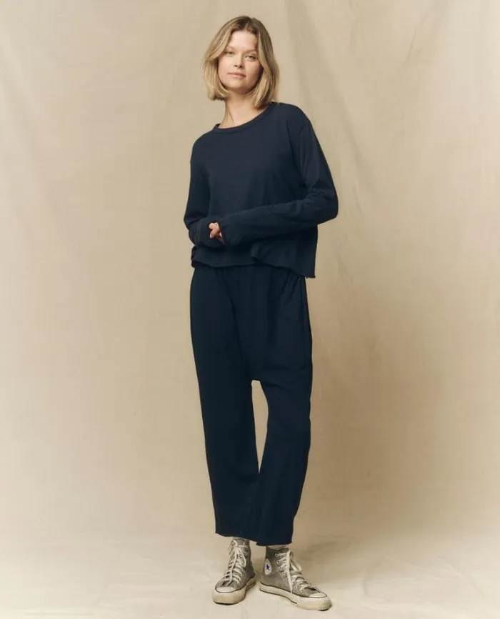 Bottoms Women039s The Great The Jersey Crop True Navy