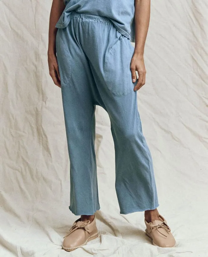 Bottoms Women039s The Great The Jersey Crop Vintage Cornflower
