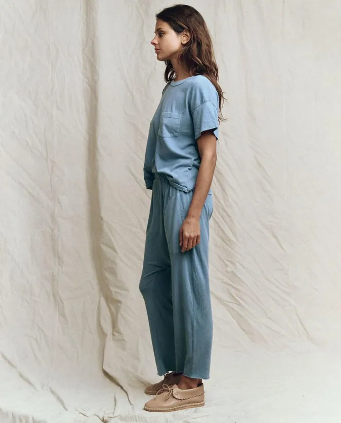 Bottoms Women039s The Great The Jersey Crop Vintage Cornflower