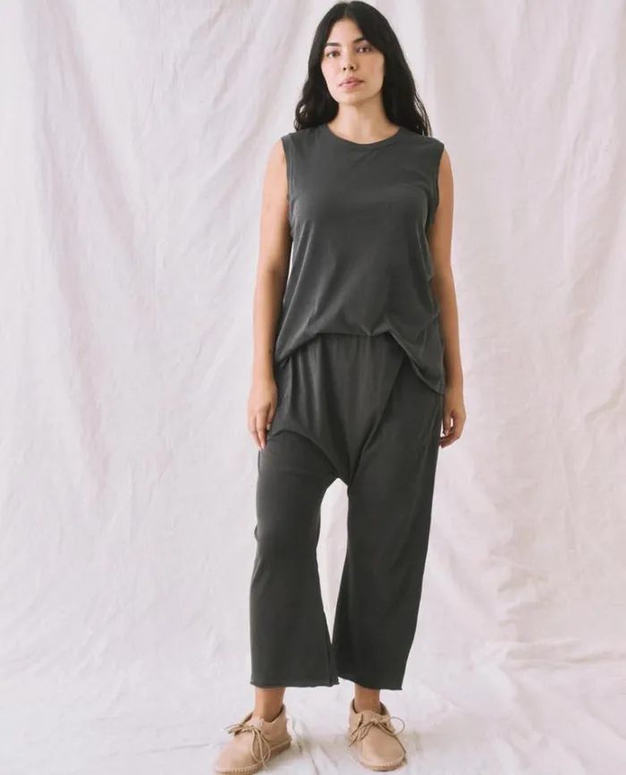 Bottoms Women039s The Great The Jersey Crop Washed Black