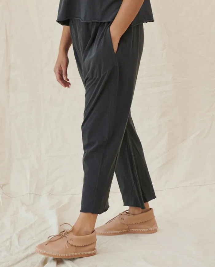 Bottoms Women039s The Great The Jersey Crop Washed Black