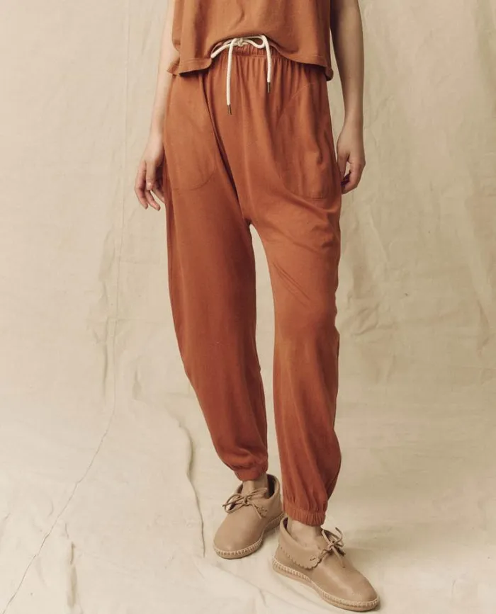 Bottoms Women039s The Great The Jersey Jogger Pant Canyon