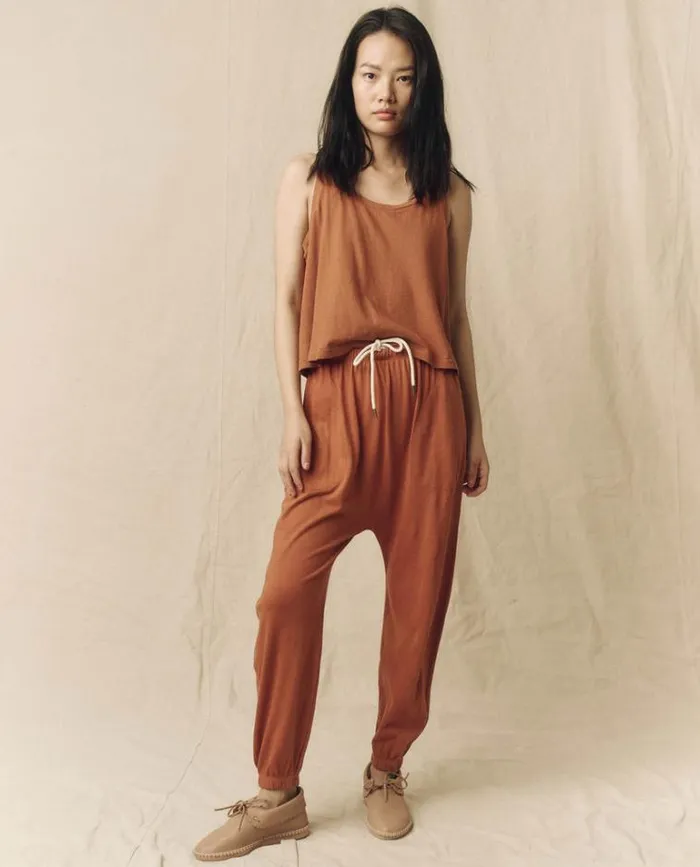 Bottoms Women039s The Great The Jersey Jogger Pant Canyon