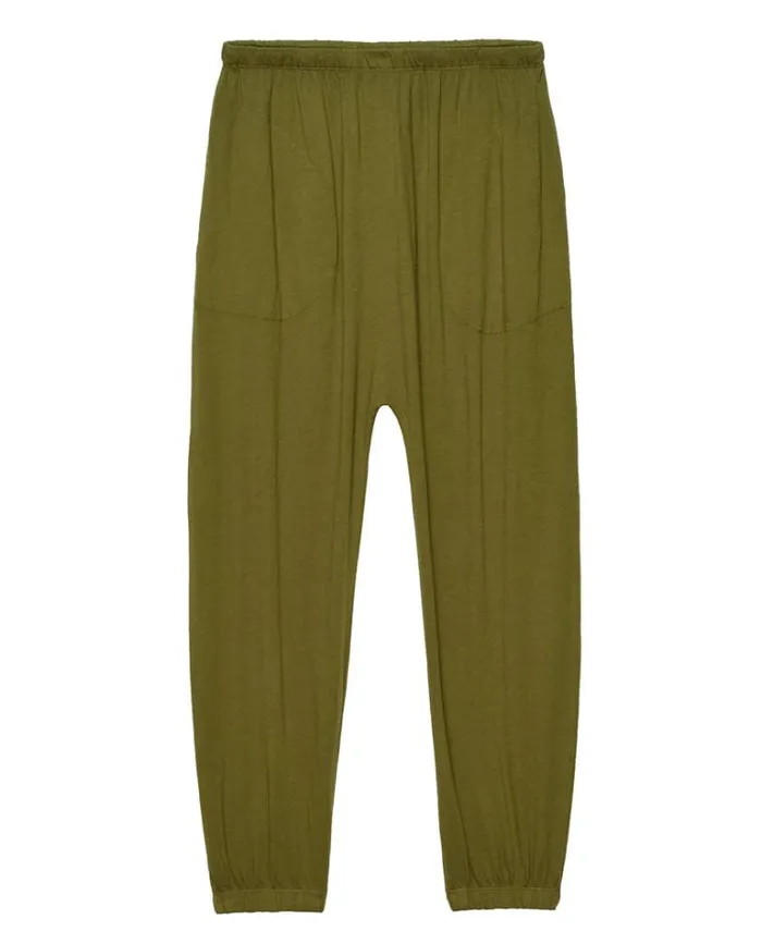 Bottoms Women039s The Great The Jersey Jogger Pant Fir Green